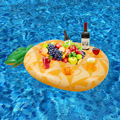 菠萝水上冰吧水果餐盘户外创意托杯垫牛油果彩虹充气泳池漂浮托盘