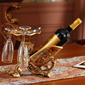 欧式创意客厅红酒架摆件美式复古家用酒柜葡萄酒酒架酒瓶红酒架i.