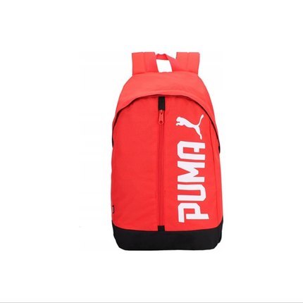 Puma经典大logo印花大容量书包双肩背包 红色 074417-05