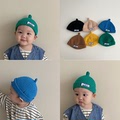 韩版潮娃奶嘴帽2023新款婴儿童毛线帽冬季针织男女童秋宝宝帽子