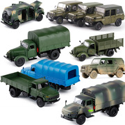 金属仿真解放卡车吉普车CA10 CA141 CA30小汽车模型玩具收藏摆设