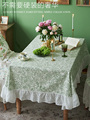 美式桌布轻奢高级感棉麻法式ins风野餐欧式圆桌茶几长方形盖布