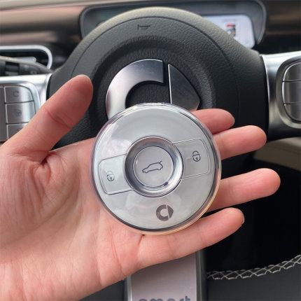 适用奔驰smart精灵一号三号#1#3钥匙套透明钥匙包全包钥匙壳改装