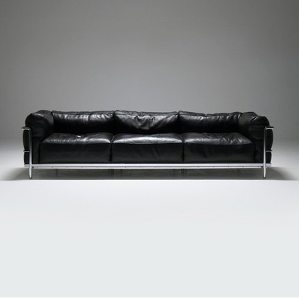 LC3沙发柯布西耶中古羽绒软包全皮沙发不锈钢包豪斯风格复古经典