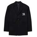 MLB男女夹克2023新款运动服NY韩版宽松黑色西装外套3LJKB0231