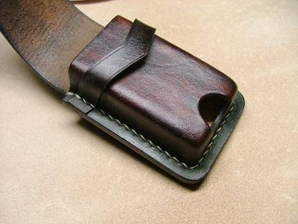 手工定制打火机皮套适用于Zippo窄版纤巧机保护套植鞣牛皮真皮