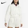 Nike/耐克正品新款女子运动加绒半拉链短款卫衣DQ5768