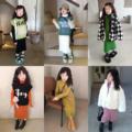 2022冬季韩版新款女童针织高领毛衣长款打底连衣裙套头