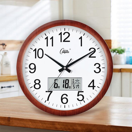 康巴丝挂钟客厅钟表大尺寸挂表创意家用石英时钟SZG1261S