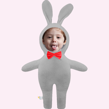 新款照片定制真人形兔子抱枕ins网红玩偶兔来图订做创意情人节礼