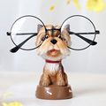 创意可爱小狗眼镜搁架眼镜店装饰展示架子家居办公桌摆件眼镜支架