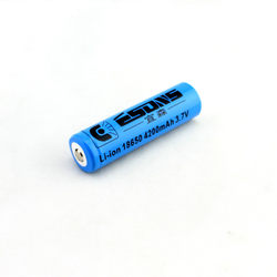 宜森18650锂电池 3.7V 可充电 4800毫安 蓝色 强光手电用