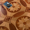 新品实木多层复合地板拼花地板地热地板木地板背景墙荷塘月色复古