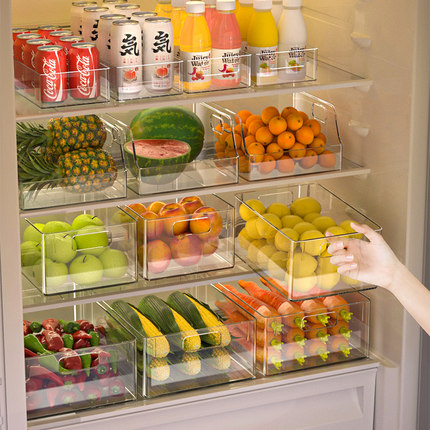 冰箱水果收纳盒食品级厨房蔬菜饮料零食整理收纳筐鸡蛋冷藏储物盒