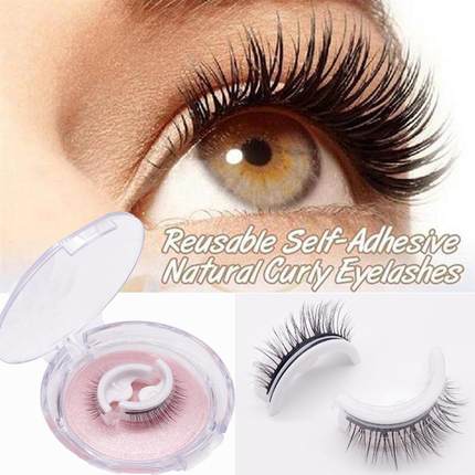 Reusable Self-Adhesive False Eyelashes Natural Multiple reve