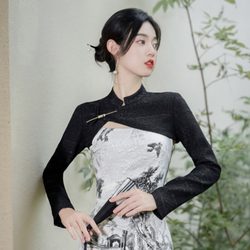 新中式旗袍新款2024女春秋高级感中国风女装汉元素改良国风连衣裙