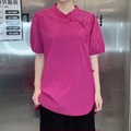 32315夏季新款韩版修身显瘦胖MM大码女装一手长短袖国风百搭衬衫