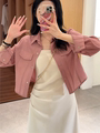 韩版时尚薄款长袖衬衫+显瘦长款吊带裙女2024新款洋气减龄两件套