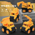 跨境新款卡通工程车回力车玩具 4款挖掘机卸斗车造型小汽车玩具