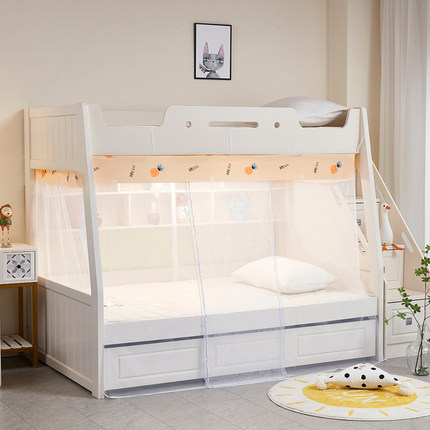 子母床1.5米上下铺梯形双层床1.2m高低儿童床1.35家用上下床蚊帐