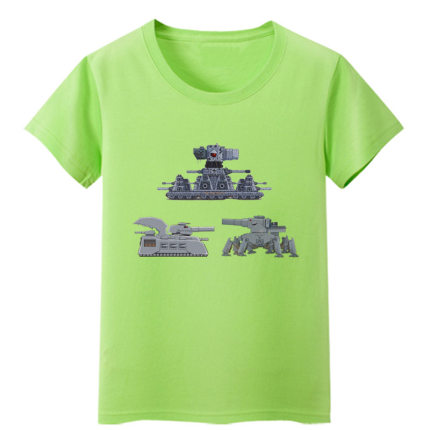 终极坦克衣服男孩战车儿童装表演出服亲子款女宝宝短袖t恤tank灰3