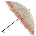 太阳城洋伞二折双层金线花边超强防晒50+防紫外线公主蕾丝遮阳伞