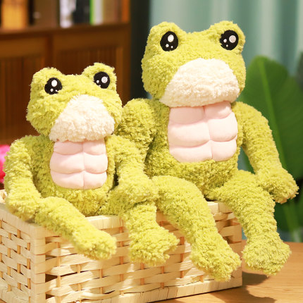 肌肉青蛙毛绒玩具娃娃创意玩偶搞怪丑萌鸭鸭公仔抱枕男女生日礼物