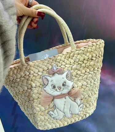 2024春新品玛丽猫手工编织女士沙滩草编包大容量托特购物袋手提包