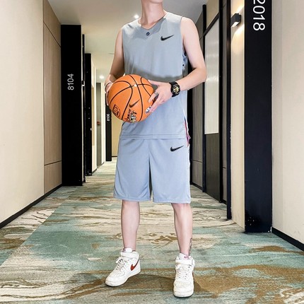 耐克顿篮球服套装男士夏季冰丝薄款体育比赛跑步打球速干运动套装