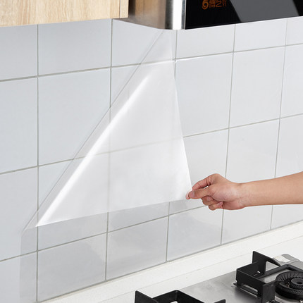 厨房防油贴纸透明防水自粘柜灶台用柜门台面瓷砖耐高温墙贴保护膜