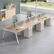 四人位办公桌员工职员4六双工位简约屏风卡座桌椅组合桌子办公室