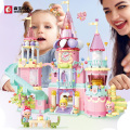 森宝积木糖果星球女孩系列粉色梦幻公主城堡房子拼装插玩具8-12岁