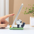 可爱熊猫桌面手机支架创意懒人平板支撑架卡通树脂工艺品小摆件