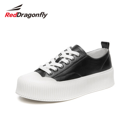REDDRAGONFLY/红蜻蜓秋季韩版休闲运动鞋学院风厚底板鞋WTB11146