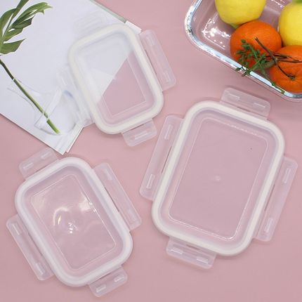 玻璃饭盒盖子配件保鲜盒长方形密封盒盖子配件圆形碗盖正方形盖子