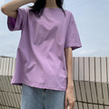 紫色t恤女夏