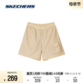 Skechers斯凯奇漫步系列2024夏季女子梭织短裤宽松休闲运动裤子