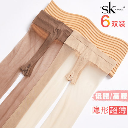 SK822超薄T裆无痕隐形丝袜女夏季3D高腰加大5D低腰连裤袜