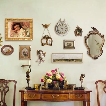 加安加丽法式复古童趣组合挂画美式客厅卧室欧式餐厅背景装饰壁画