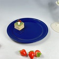 瑕疵特价出口陶瓷美国kate spade LENOX餐具蓝色西餐10.5寸牛排盘