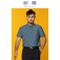 OUHTEU/欧度男士短袖衬衫条纹商务合体版夏季