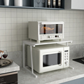 微波炉焗炉置物架厨房白色台面烤箱架子桌面电饭锅支架电器收纳架