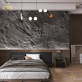 3d立体岩板浮雕岩石墙布电视床头背景墙壁纸高级感工业风卧室墙纸