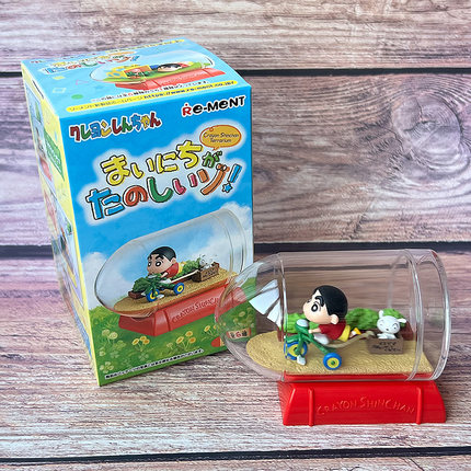 日本rement蜡笔小新瓶中收藏盲盒手办摆件公仔微缩场景礼物玩具