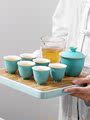 日式功夫茶具套装茶盘套装家用泡茶整套盖碗陶瓷办公室用喝茶送礼