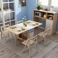 北欧长方形多功能伸缩饭桌折叠餐桌椅组合现代简约餐桌家用小户型