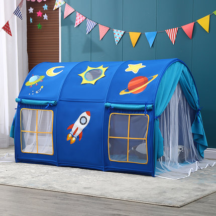 帐篷儿童室内公主男孩游戏屋女孩城堡床上家用玩具屋可睡觉小房子