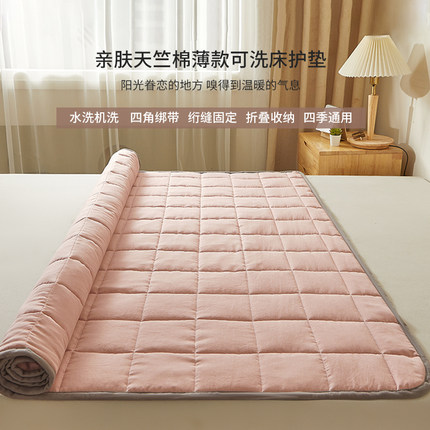 罗兰天竺棉春秋软垫床褥子单双人家用保护垫薄款可洗防滑宿舍垫被