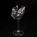 小鸟玻璃杯新品玻璃花瓶高脚小鸟鸡尾酒酒杯创意吸血酒店装饰器皿