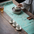 干泡茶席家用长方形大号防水桌布禅意功夫茶具茶台百搭长条隔热垫
